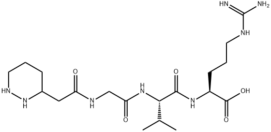 L-Arginine, N-[(hexahydro-3-pyridazinyl)acetyl]glycyl-L-valyl- (9CI) Structure