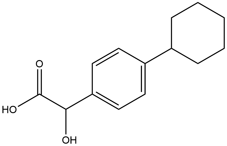 Benzeneacetic acid, 4-cyclohexyl-α-hydroxy- Structure