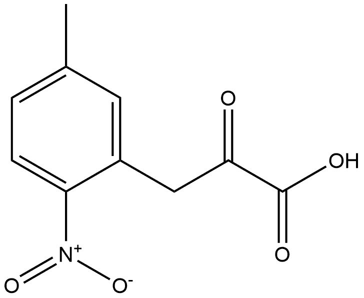 Benzenepropanoic acid, 5-methyl-2-nitro-α-oxo- 구조식 이미지