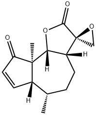 (3R,3aβ)-4,5,6,6aβ,9a,9bβ-Hexahydro-6α,9aα-dimethylspiro[azuleno[4,5-b]furan-3(2H),2'-oxirane]-2,9(3aH)-dione 구조식 이미지
