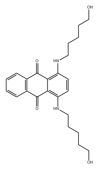 9,10-Anthracenedione, 1,4-bis[(5-hydroxypentyl)amino]- Structure