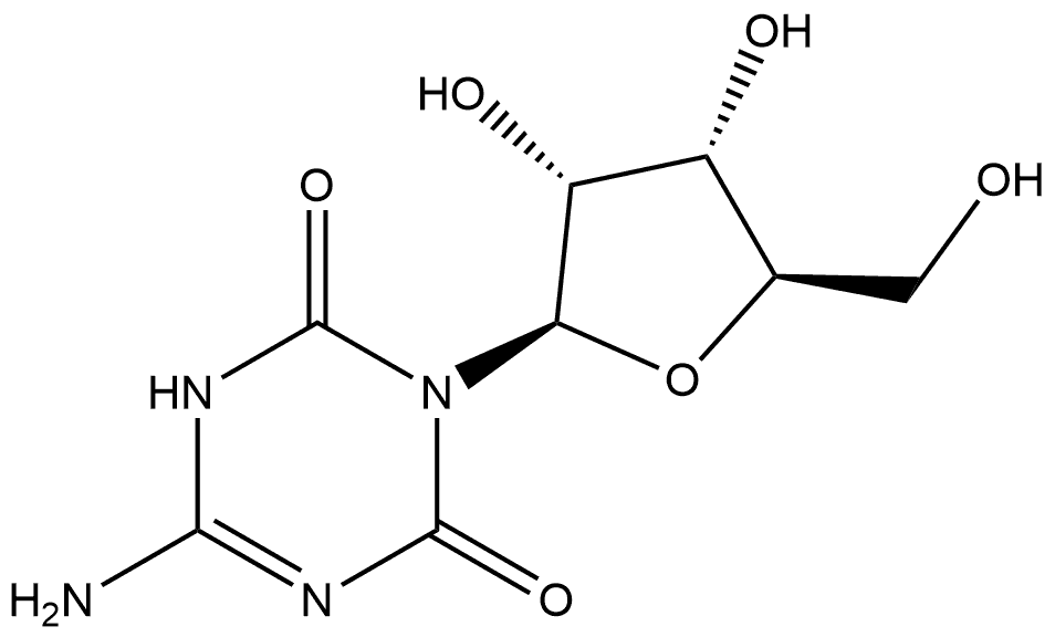 1,3,5-Triazine-2,4(1H,3H)-dione, 6-amino-3-β-D-ribofuranosyl- Structure