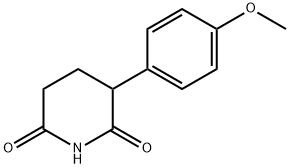 2,6-Piperidinedione, 3-(4-methoxyphenyl)- Structure