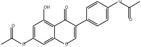 4H-1-Benzopyran-4-one, 7-(acetyloxy)-3-[4-(acetyloxy)phenyl]-5-hydroxy- Structure