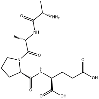 (S)-2-((S)-1-((S)-2-((S)-2-Aminopropanamido)propanoyl)pyrrolidine-2-carboxamido)pentanedioic acid Structure