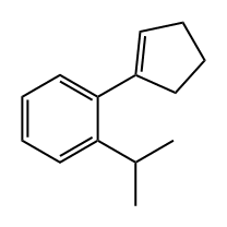 Benzene, 1-(1-cyclopenten-1-yl)-2-(1-methylethyl)- Structure