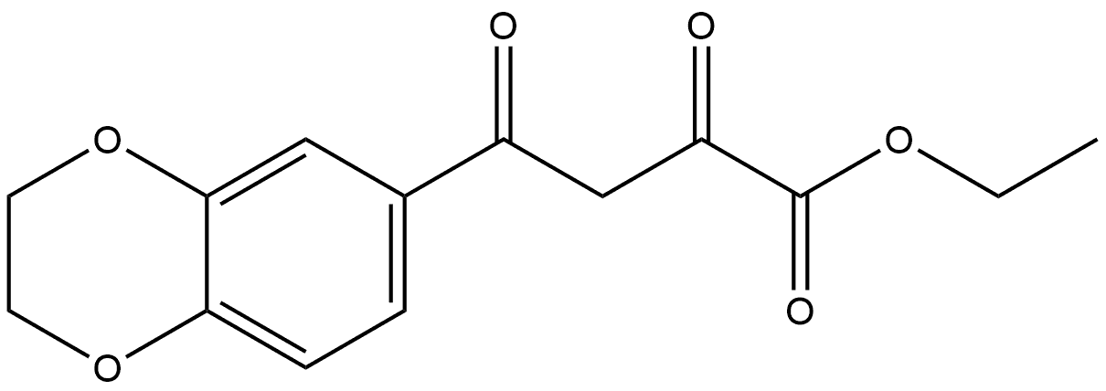 Ethyl 2,3-dihydro-α,γ-dioxo-1,4-benzodioxin-6-butanoate Structure