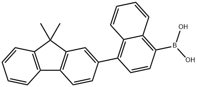 B-[4-(9,9-Dimethyl-9H-fluoren-2-yl)-1-naphthalenyl]boronic acid Structure