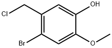 Phenol, 4-bromo-5-(chloromethyl)-2-methoxy- Structure