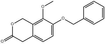 3H-2-Benzopyran-3-one, 1,4-dihydro-8-methoxy-7-(phenylmethoxy)- Structure