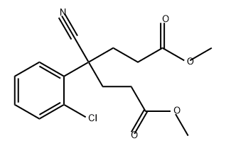 Heptanedioic acid, 4-(2-chlorophenyl)-4-cyano-, 1,7-dimethyl ester Structure