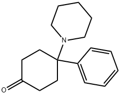 Cyclohexanone, 4-phenyl-4-(1-piperidinyl)- Structure