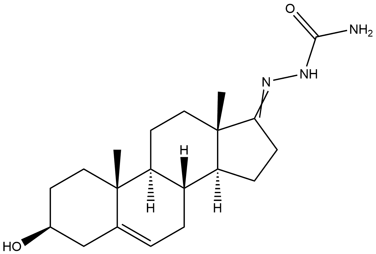 2-(3-hydroxy-10,13-dimethyl-2,3,4,7,8,9,10,11,12,13,14,15,16,17-tetradecahydro-1H-cyclopenta[a]phenanthren-17-yliden)hydrazine-1-carboxamide Structure