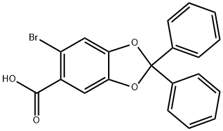 1,3-Benzodioxole-5-carboxylic acid, 6-bromo-2,2-diphenyl- Structure