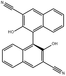 [1,1''-Binaphthalene]-3,3''-dicarbonitrile, 2,2''-dihydroxy-, (1S)- (9CI) Structure