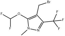 4-Bromomethyl-5-difluoromethoxy-1-methyl-3-trifluoromethyl-1H-pyrazole Structure