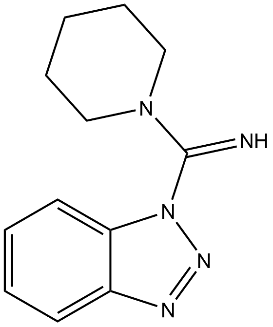 1H-Benzotriazole-1-methanimine, α-1-piperidinyl- Structure