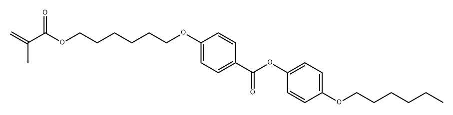 Benzoic acid, 4-[[6-[(2-methyl-1-oxo-2-propen-1-yl)oxy]hexyl]oxy]-, 4-(hexyloxy)phenyl ester Structure