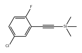 Benzene, 4-chloro-1-fluoro-2-[2-(trimethylsilyl)ethynyl]- Structure