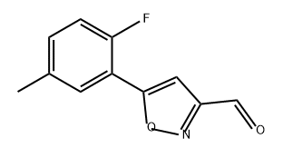 3-Isoxazolecarboxaldehyde, 5-(2-fluoro-5-methylphenyl)- Structure