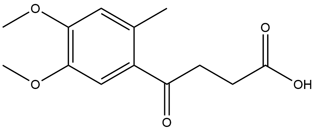 Benzenebutanoic acid, 4,5-dimethoxy-2-methyl-γ-oxo- 구조식 이미지