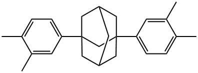 Tricyclo[3.3.1.13,7]decane, 1,3-bis(3,4-dimethylphenyl)- Structure