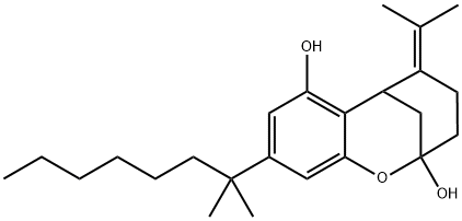 2,6-Methano-2H-1-benzoxocin-2,7-diol, 9-(1,1-dimethylheptyl)-3,4,5,6-tetrahydro-5-(1-methylethylidene)- Structure