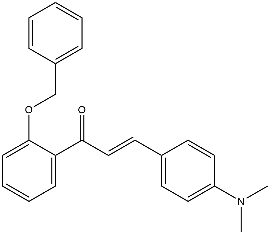 2-Propen-1-one, 3-[4-(dimethylamino)phenyl]-1-[2-(phenylmethoxy)phenyl]-, (E)- Structure