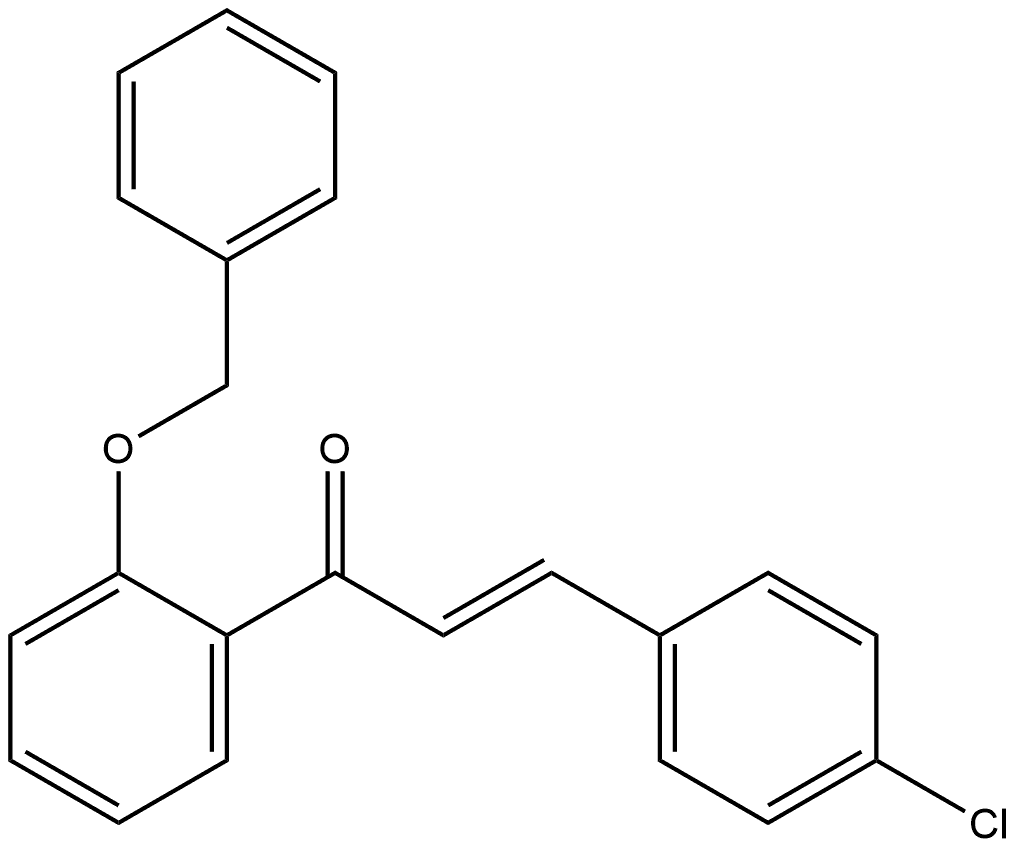 2-Propen-1-one, 3-(4-chlorophenyl)-1-[2-(phenylmethoxy)phenyl]-, (E)- Structure