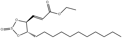 2-Propenoic acid, 3-[(4S,5S)-2-oxido-5-undecyl-1,3,2-dioxathiolan-4-yl]-, ethyl ester, (2E)- 구조식 이미지