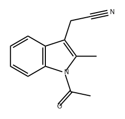 1H-Indole-3-acetonitrile, 1-acetyl-2-methyl- 구조식 이미지