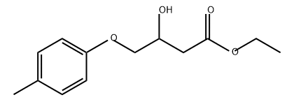 Butanoic acid, 3-hydroxy-4-(4-methylphenoxy)-, ethyl ester 구조식 이미지