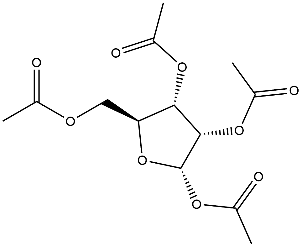 α-L-Ribofuranose, 1,2,3,5-tetraacetate 구조식 이미지