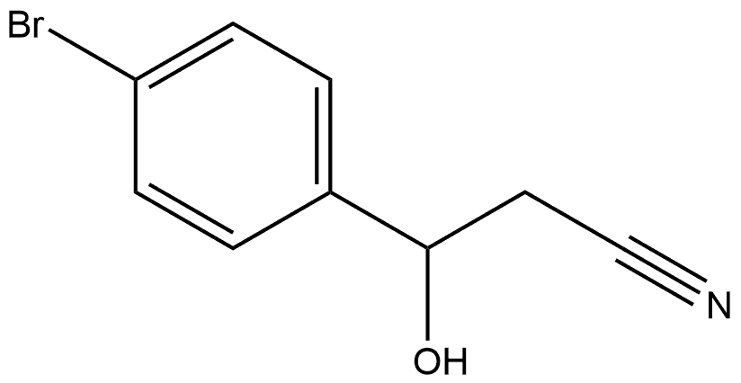 Benzenepropanenitrile, 4-bromo-β-hydroxy- Structure