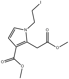 1H-Pyrrole-2-acetic acid, 1-(2-iodoethyl)-3-(methoxycarbonyl)-, methyl ester Structure