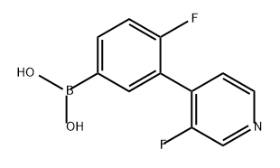 Boronic acid, [4-fluoro-3-(3-fluoro-4-pyridinyl)phenyl]- (9CI) Structure