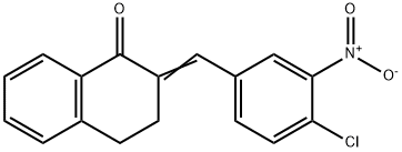 2-(4-Chloro-3-nitrobenzylidene)-3,4-dihydronaphthalen-1(2H)-one 구조식 이미지