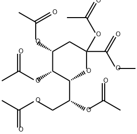 D-manno-2-Octulopyranosonic acid, 3-deoxy-, methyl ester, pentaacetate (9CI) Structure