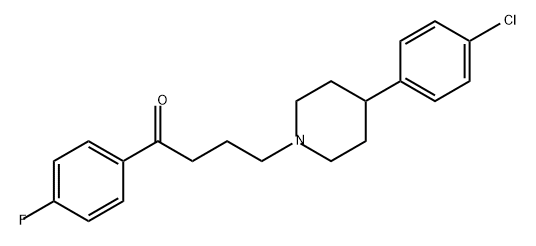 1-Butanone, 4-[4-(4-chlorophenyl)-1-piperidinyl]-1-(4-fluorophenyl)- 구조식 이미지