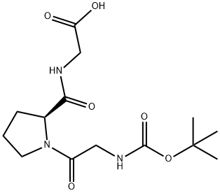 Glycine, N-[(1,1-dimethylethoxy)carbonyl]glycyl-L-prolyl- Structure