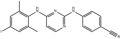 Benzonitrile, 4-[[4-[(4-iodo-2,6-dimethylphenyl)amino]-2-pyrimidinyl]amino]- Structure