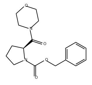 1-Pyrrolidinecarboxylic acid, 2-(4-morpholinylcarbonyl)-, phenylmethyl ester, (2S)- 구조식 이미지