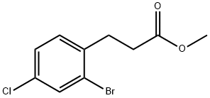 Benzenepropanoic acid, 2-bromo-4-chloro-, methyl ester 구조식 이미지