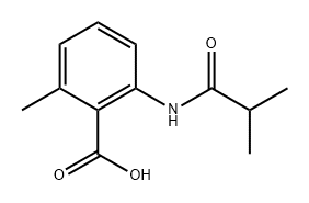 Benzoic acid, 2-methyl-6-[(2-methyl-1-oxopropyl)amino]- Structure