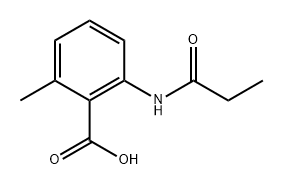 Benzoic acid, 2-methyl-6-[(1-oxopropyl)amino]- Structure