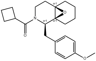 4a,8a-Epoxyisoquinoline, 2-(cyclobutylcarbonyl)octahydro-1-[(4-methoxyphenyl)methyl]-, (1R,4aR,8aS)-rel- (9CI) Structure