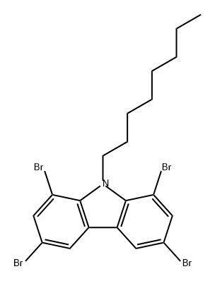 9H-Carbazole, 1,3,6,8-tetrabromo-9-octyl- 구조식 이미지