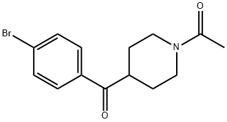 Ethanone, 1-[4-(4-bromobenzoyl)-1-piperidinyl]- Structure