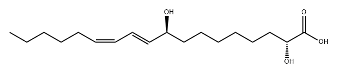 10,12-Octadecadienoic acid, 2,9-dihydroxy-, (2R,9S,10E,12Z)- Structure