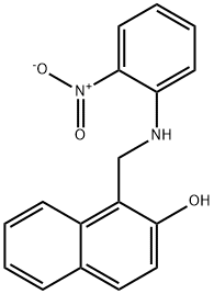 1-(((2-Nitrophenyl)amino)methyl)naphthalen-2-ol 구조식 이미지